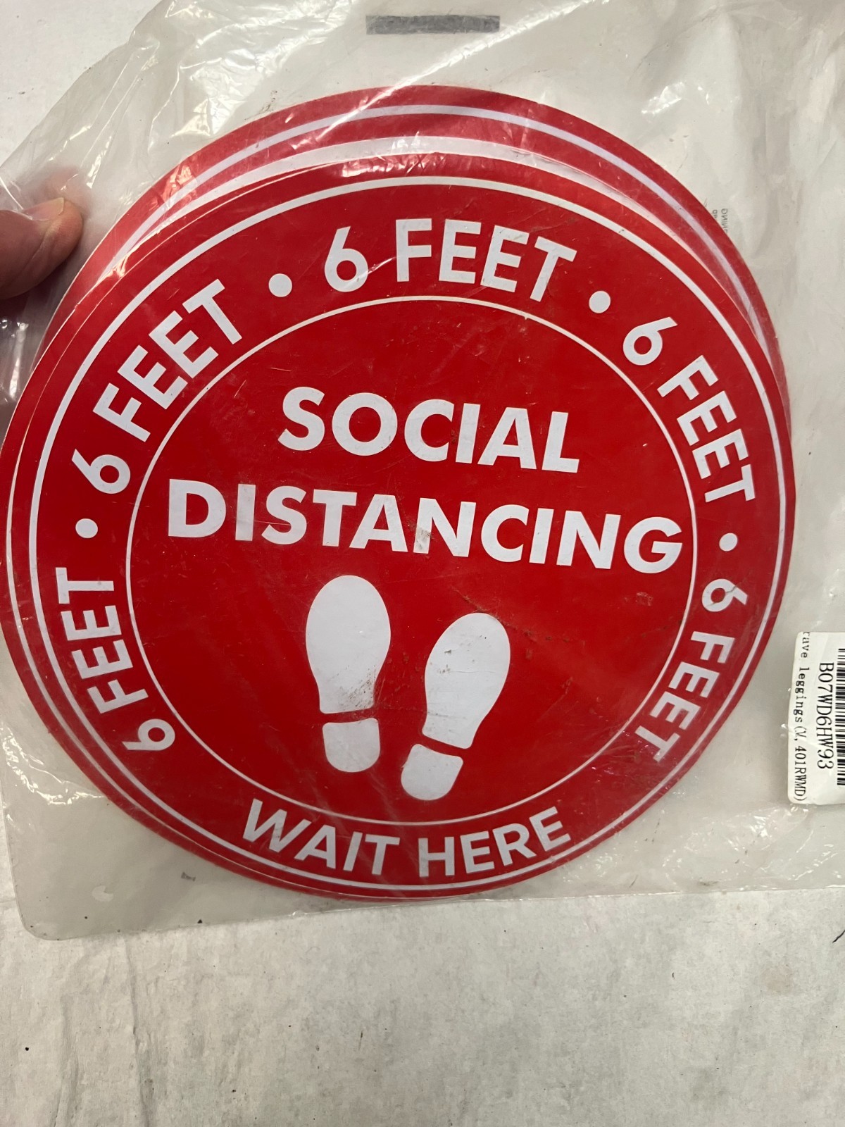Social Distancing Floor Decals Stickers PLEASE KEEP SOCIAL DISTANCE 12&Prime; 8&Prime; Sign