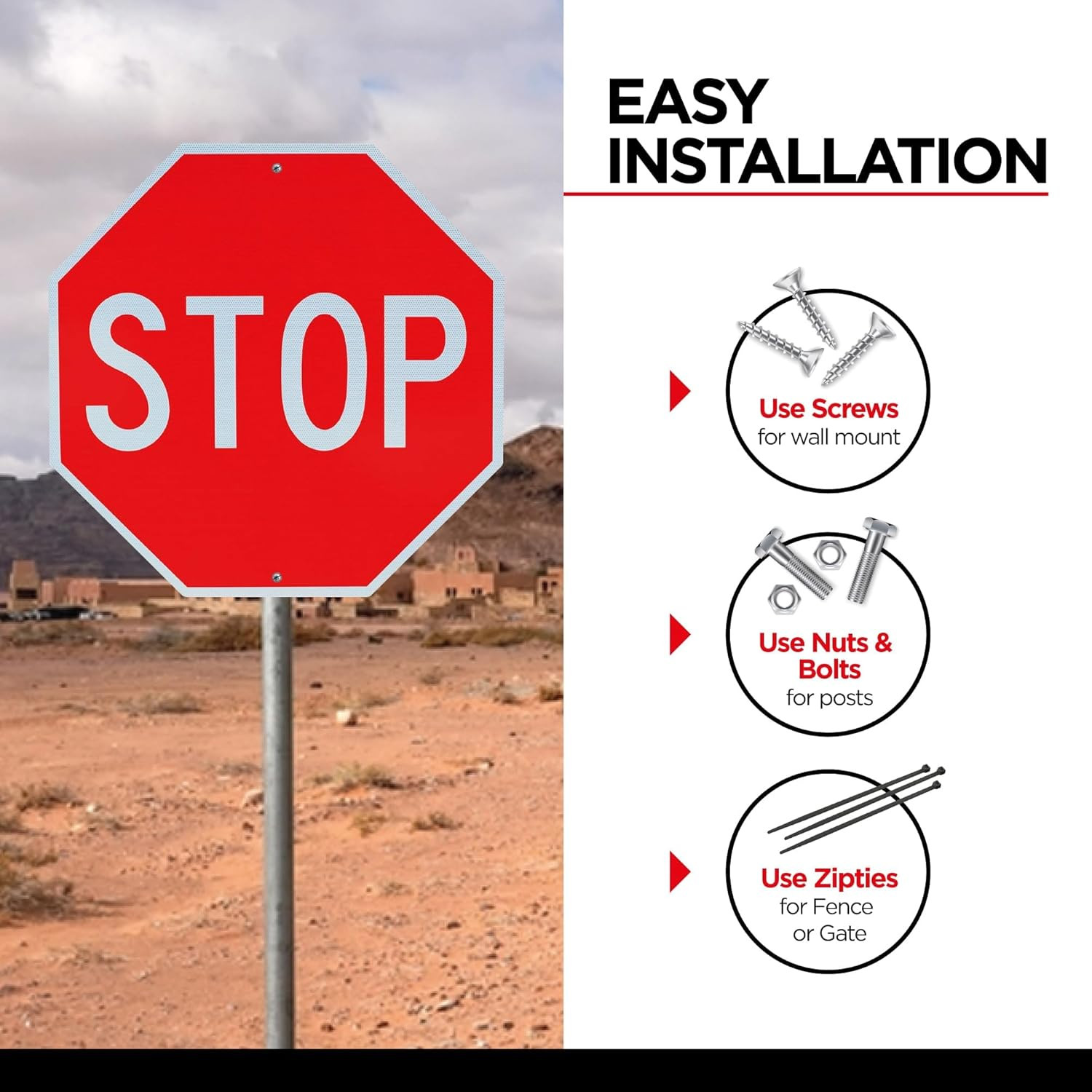 2 Pack 30&Prime;X30&Prime; Stop Sign by – High Intensity Prismatic Aluminum – UV Protected