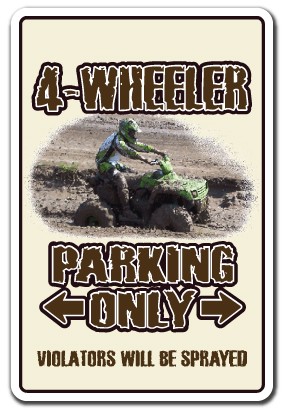 4-WHEELER Sign Or Decals atv four wheeling 4×4 quad dirt 4-wheel
