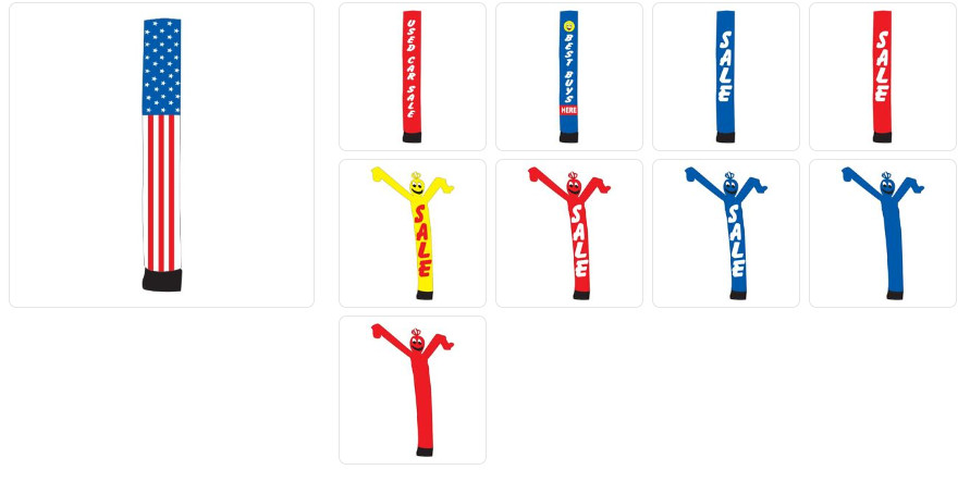 Car Dealer 18 Foot Tall Inflatable Blow Up Air Tube Smile Man Slogan Replacement