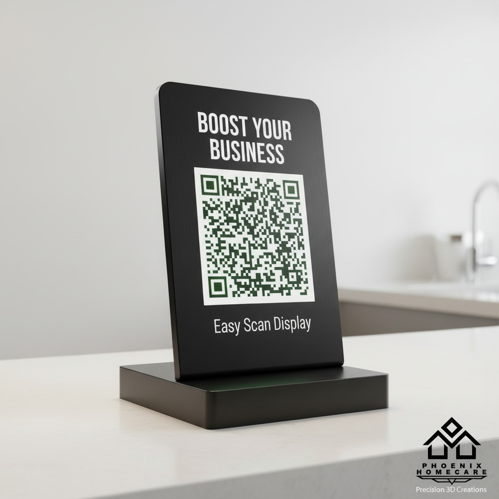 Custom QR Code Sign Stand | Scan to Pay | PayPal Venmo Cash App |Storefront Sign