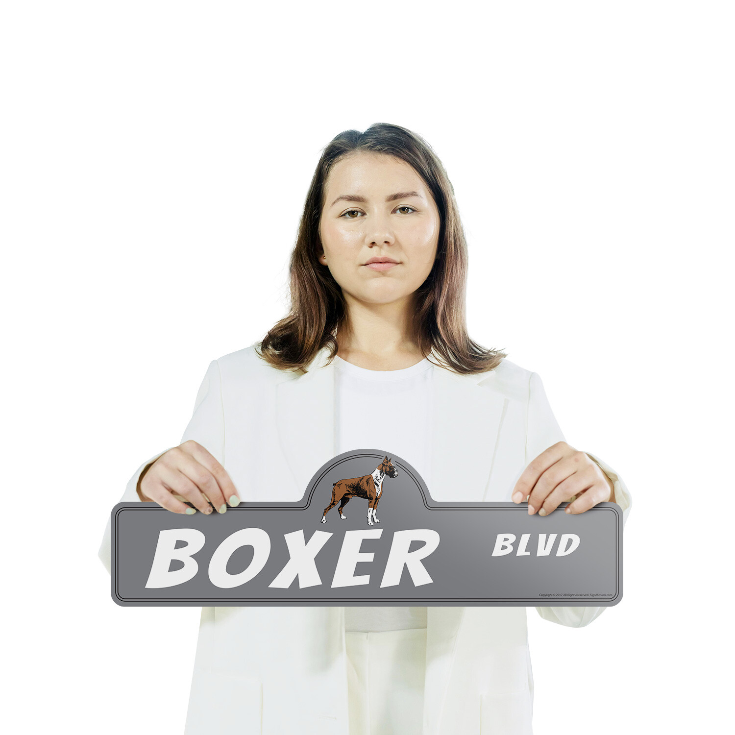 Boxer Plastic Street Sign Crossing Xing Gift Novelty Funny