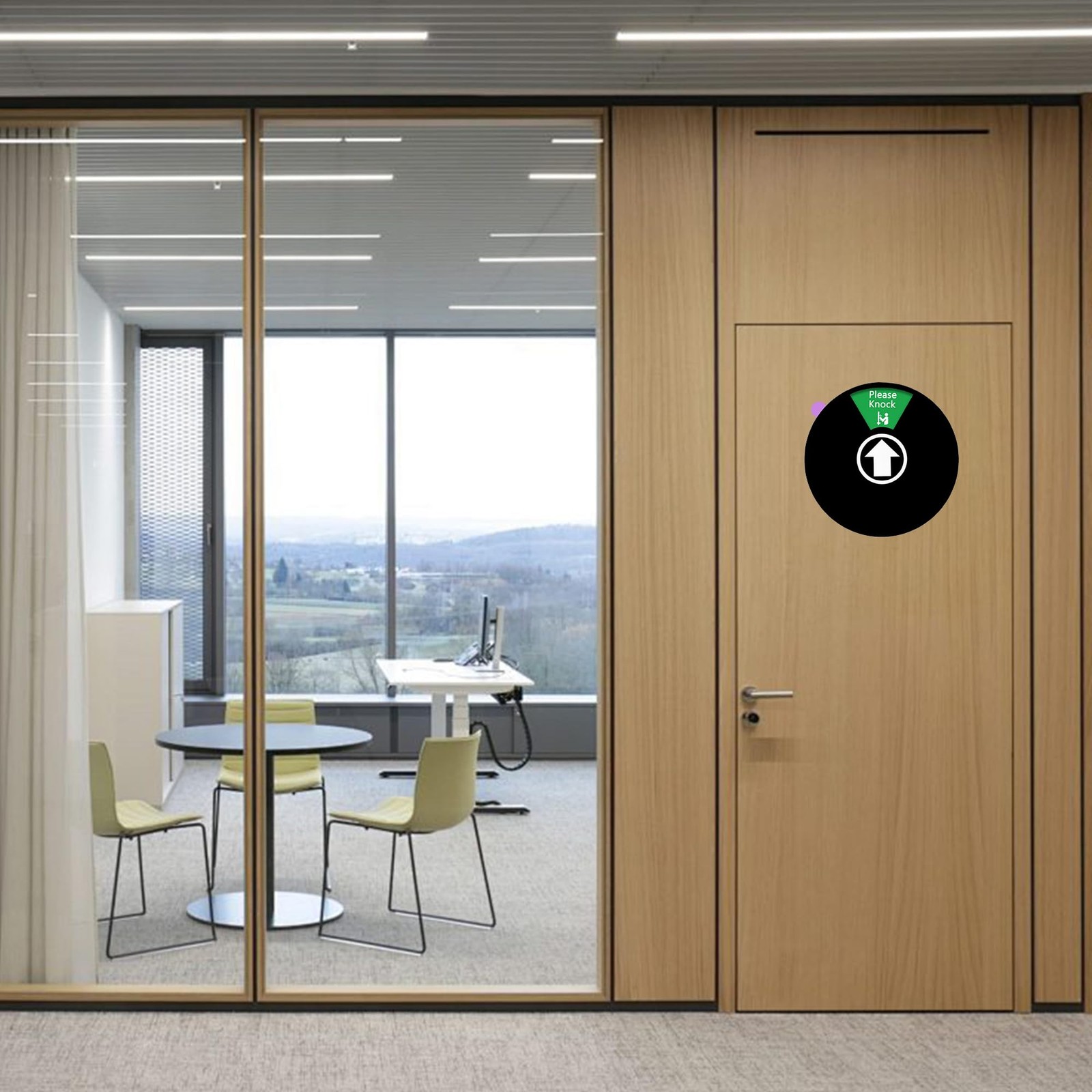 Office Door Sign, Out of Office/In a Meeting/Do Not Disturb/Please Knock/Back…
