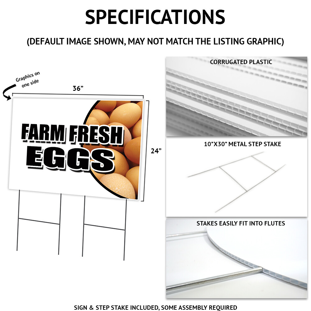1-2 Price Sale Yard Sign & Stake outdoor plastic coroplast window