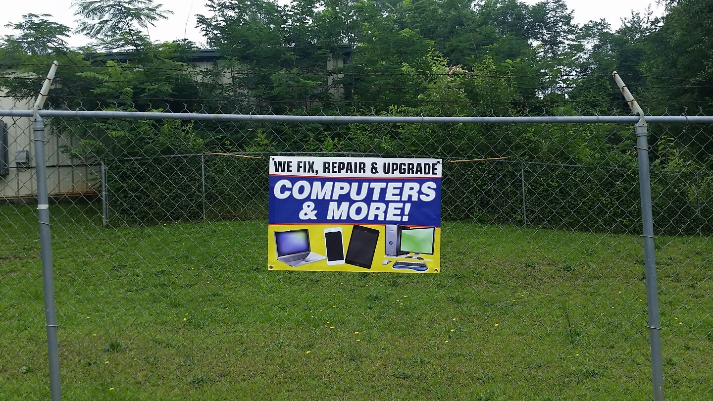 3&rsquo;x2&prime; WE FIX REPAIR UPGRADE COMPUTERS Banner Display Sign Virus iPhone Tablet PC