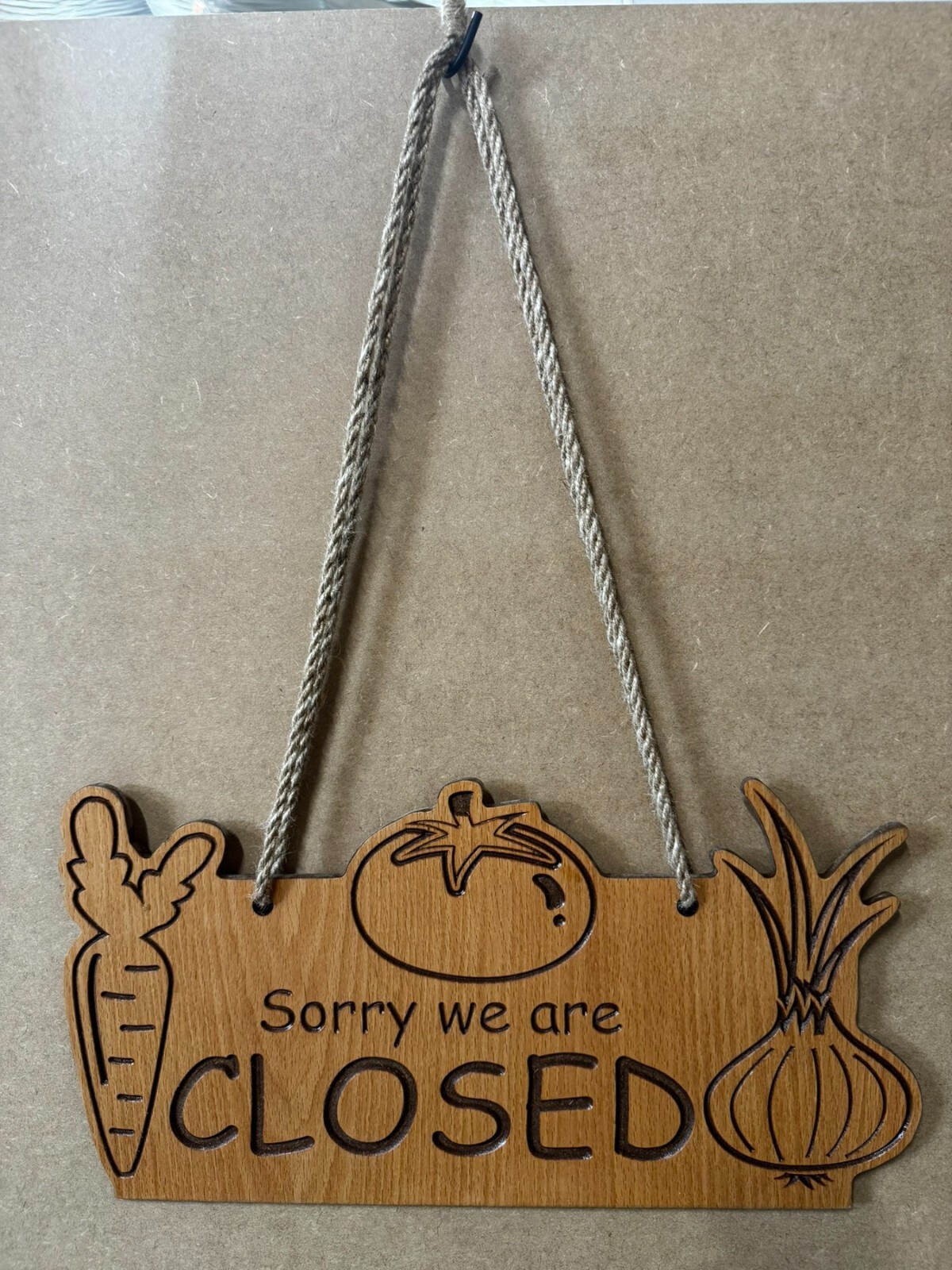 Extra large « Open-Closed » double sided sign for Vegan shops, vegetable shop etc.