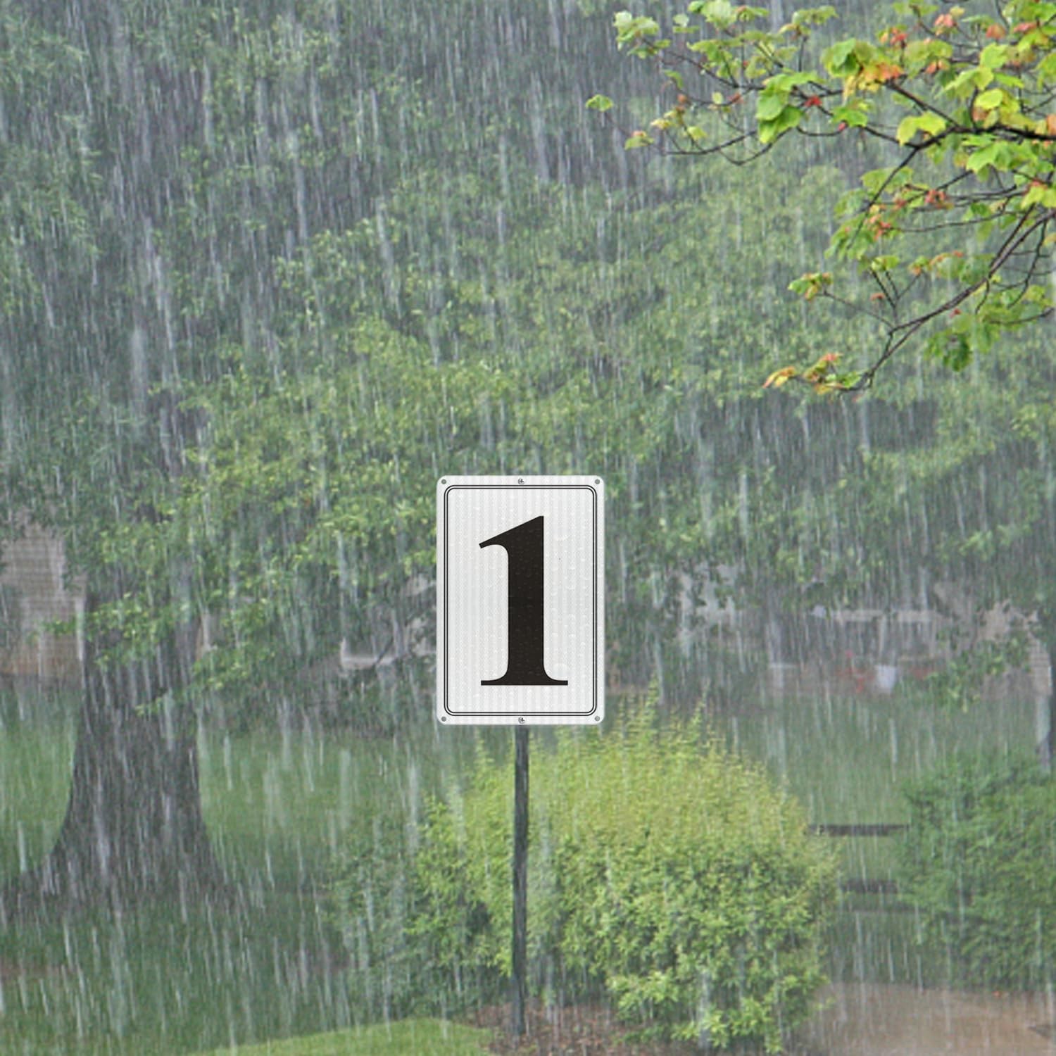 i-CowFun Premium Reflective Metal Number Signs 82 – Aluminum 12&Prime; X 8&Prime; Parking…