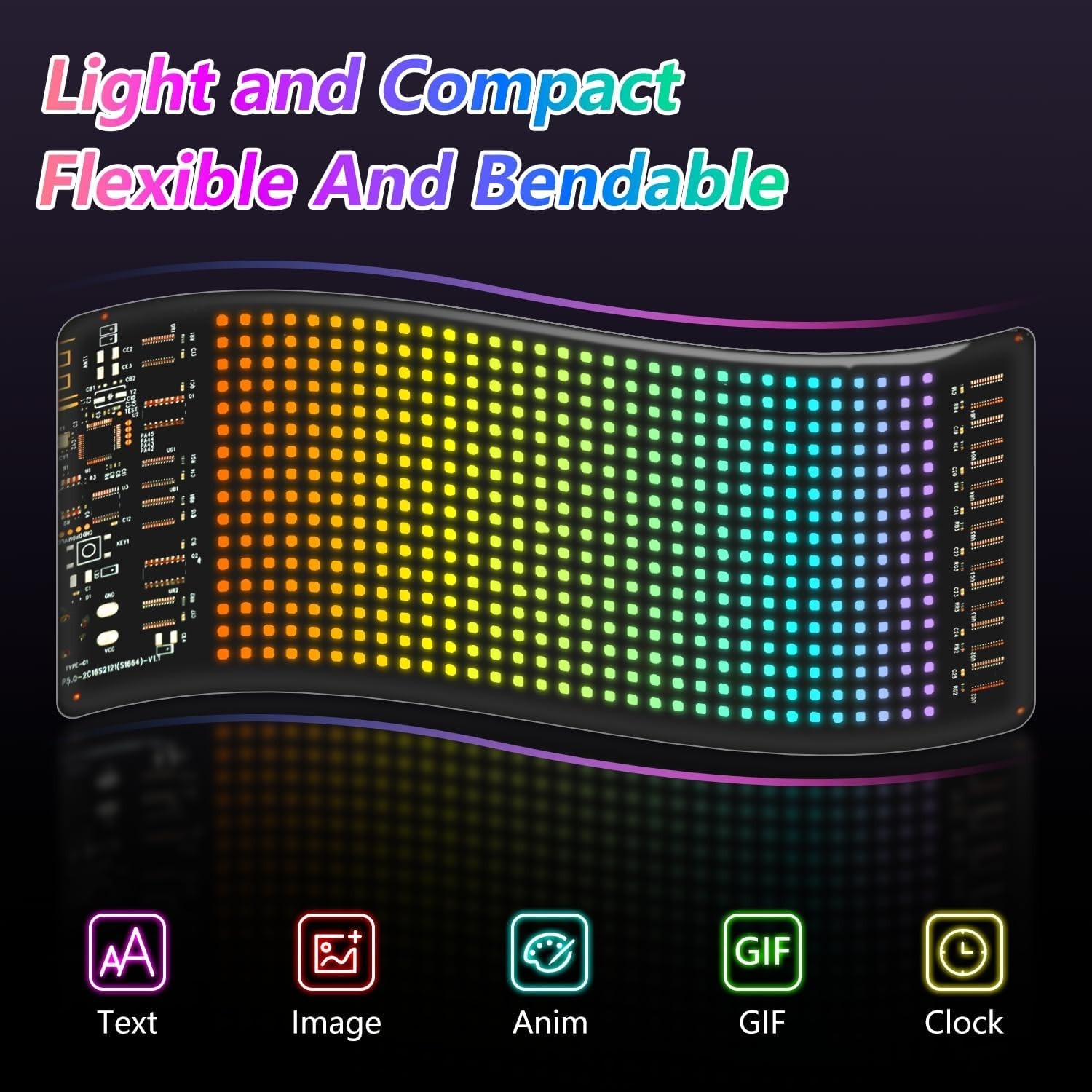 Vibrant 23&Prime;x5&Prime; LED Sign with APP Control for Stunning Advertising & Celebrations