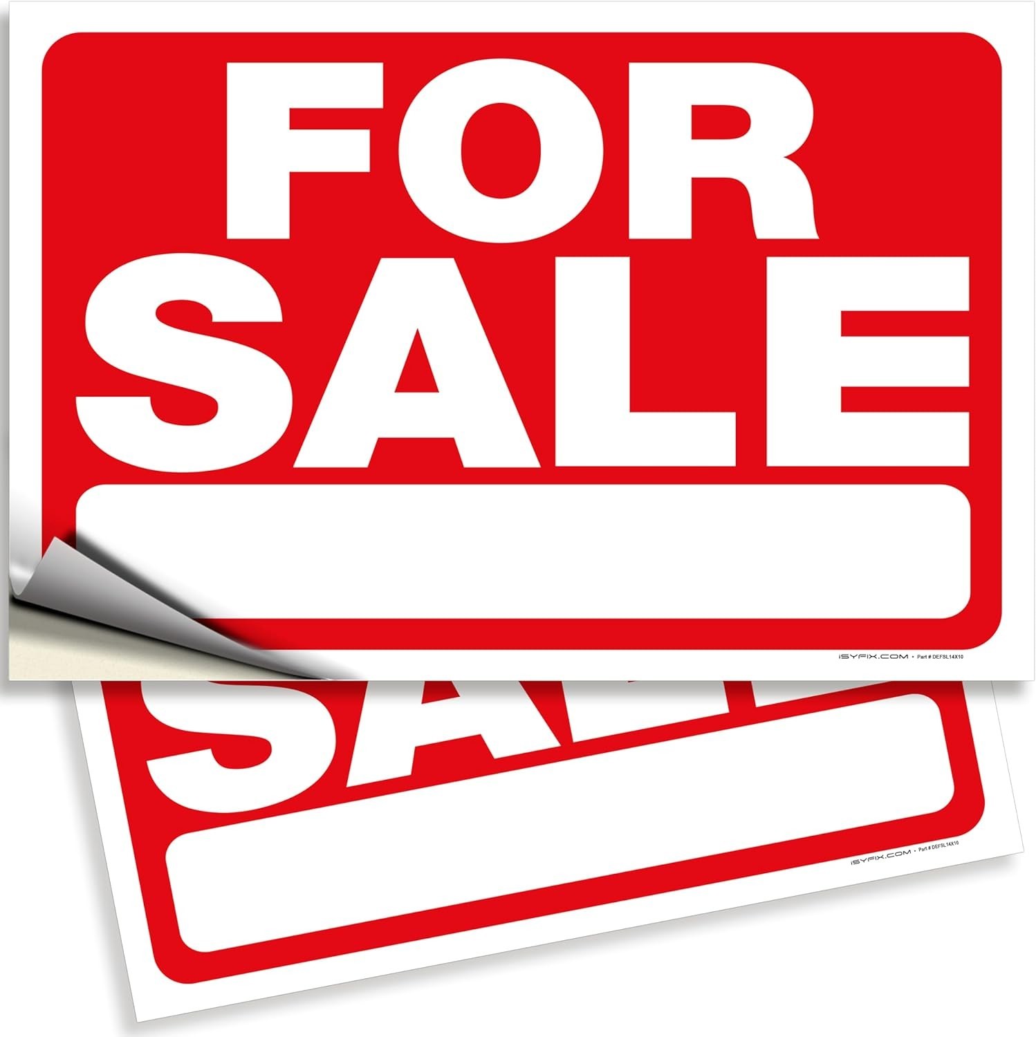 Set of 2 Weatherproof For Sale Sign Stickers – 14×10 Inch for Indoor/Outdoor