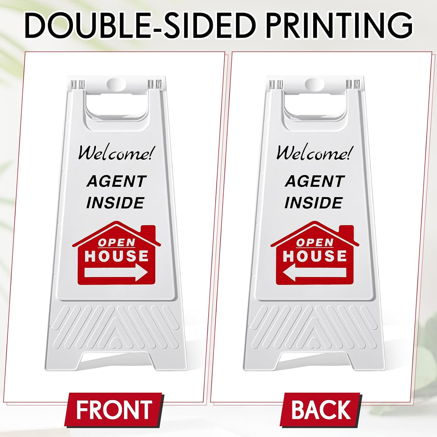 6 Pack Open House Signs for Real Estate, 24 » x 12 » Double Sided Real Estate Si