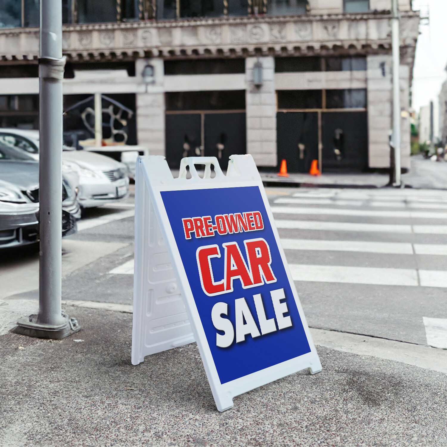 A-frame Sidewalk Pre-owned Car Sale 24&Prime; x 36&Prime; Double Sided A-Frame Sidewalk Sign