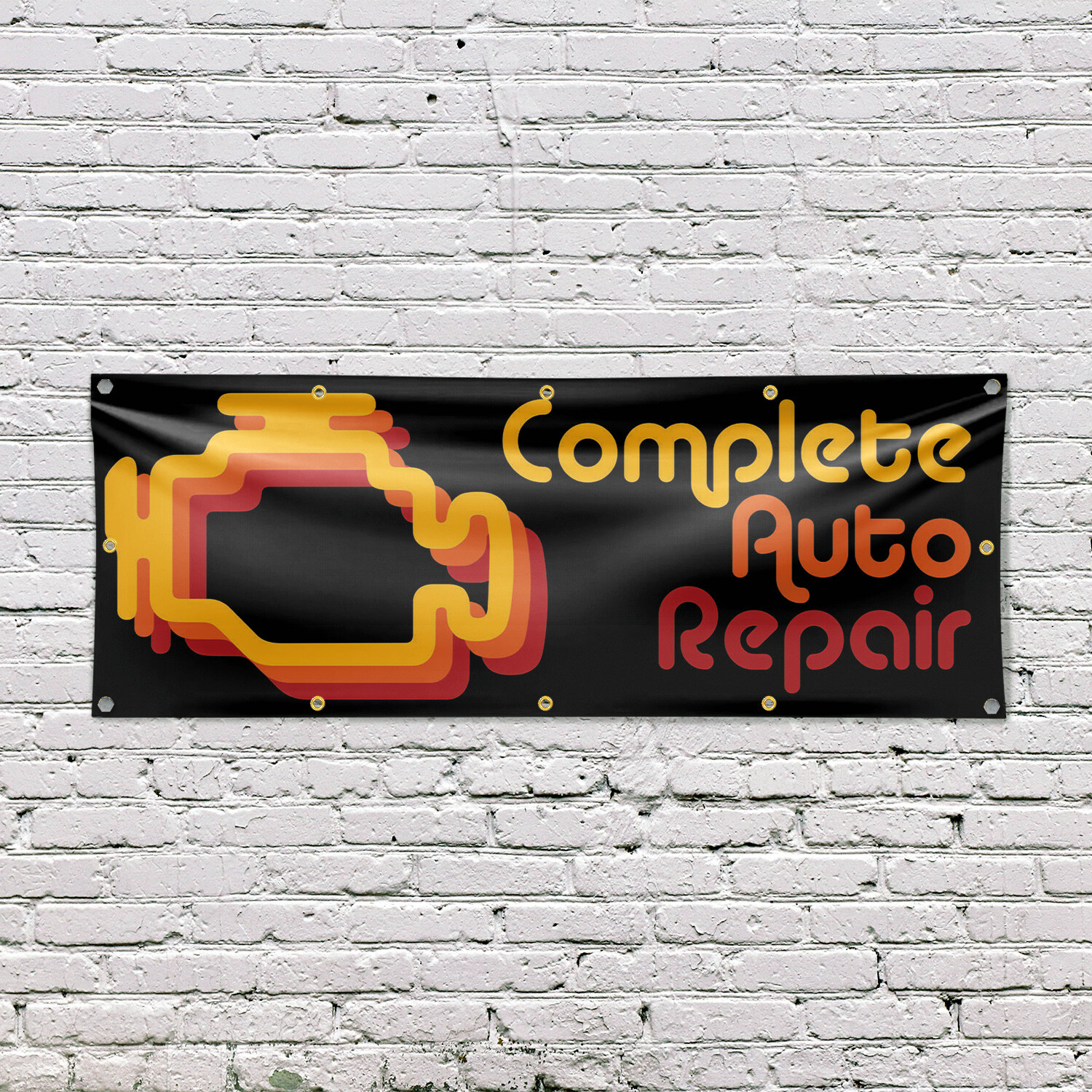 Complete Auto Repair Vinyl Banner Sign with Metal Grommets Heavy-Duty