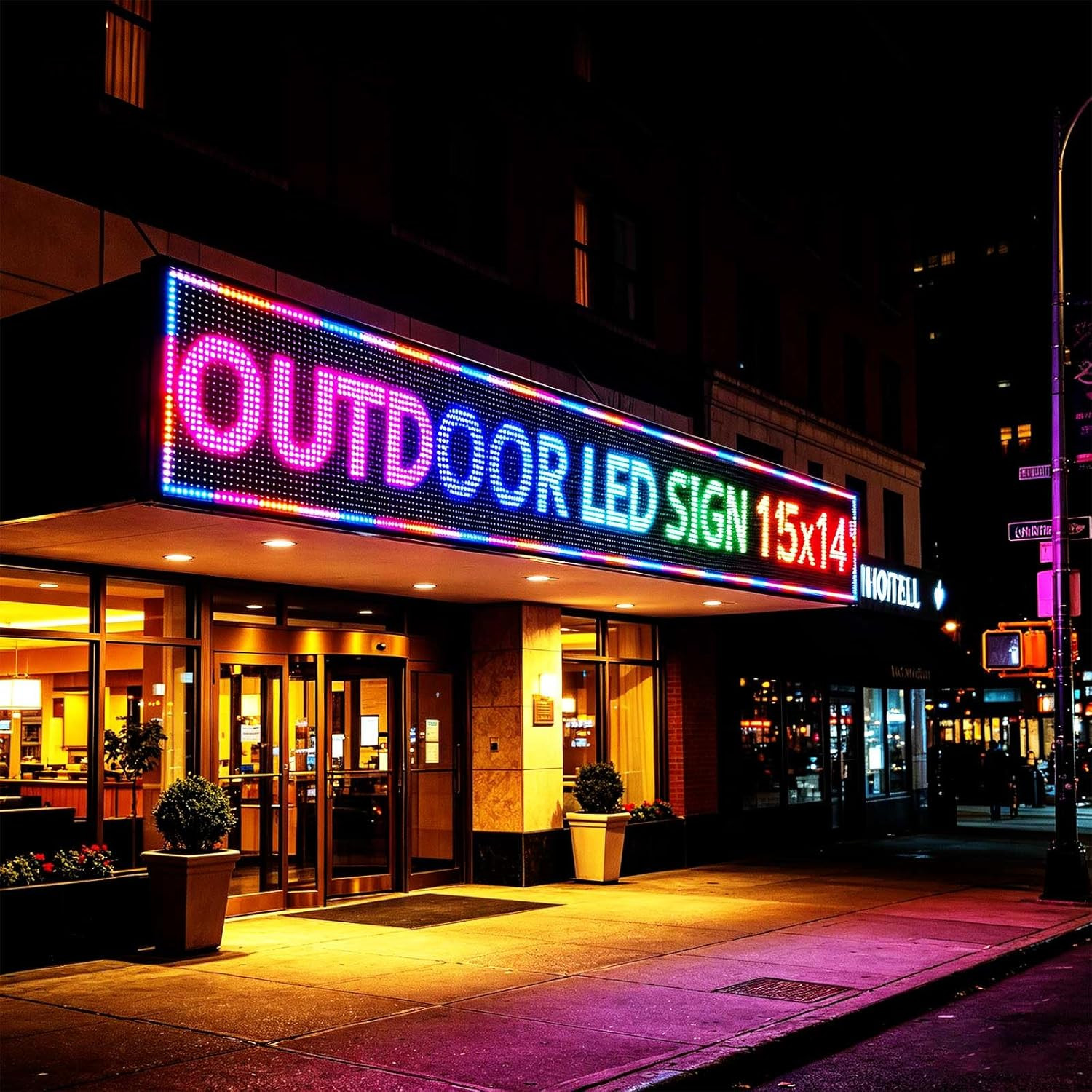 HS Programmable Led Sign Scrolling Outdoor Digital Display Screen Open Neon Sign