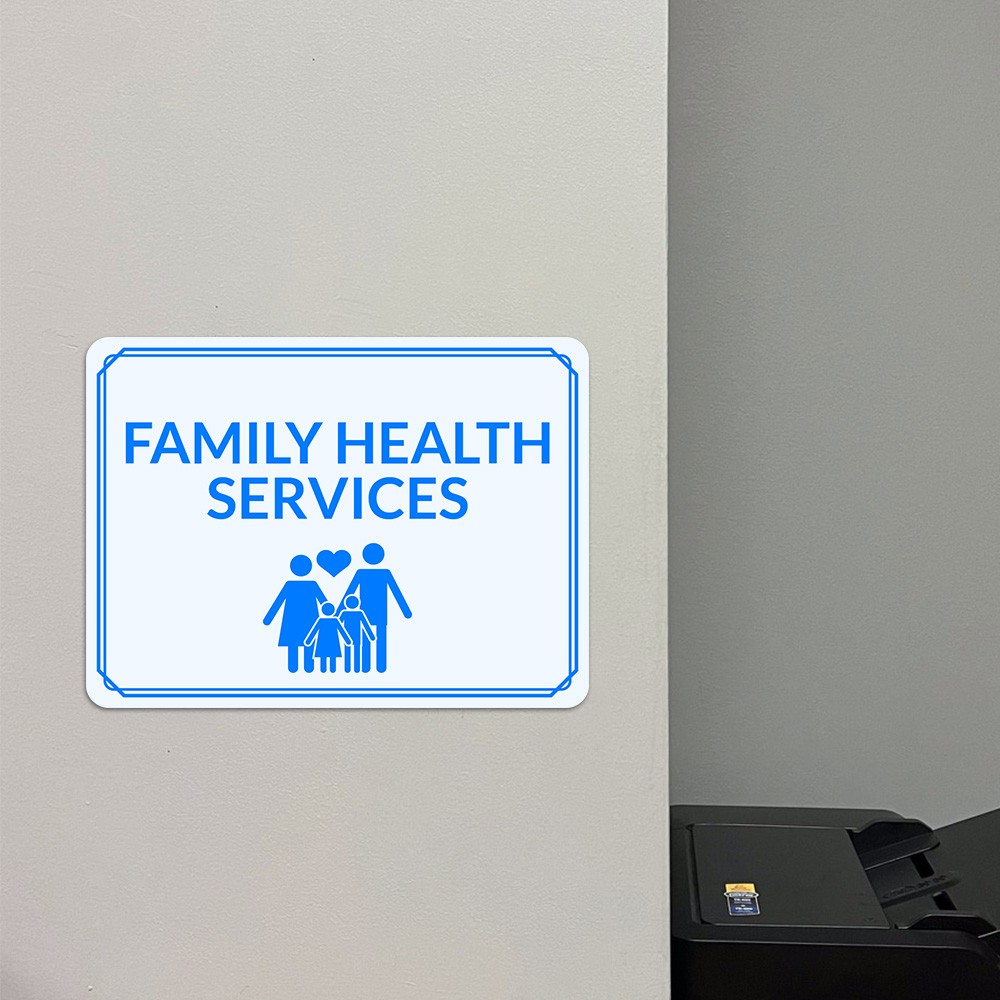 Classic Framed Plus Family Health Services Door or Wall Sign