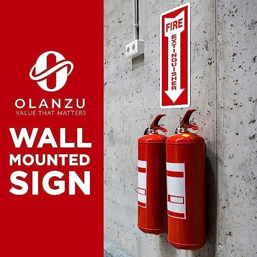 Fire Extinguisher Signs For Business – Pack of 12 – Metal Fire Extinguisher S…