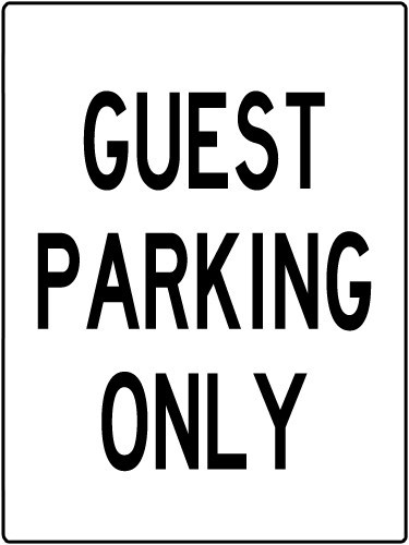 Guest Parking Only Metal Sign Aluminum Parking Lot Garage Carport Sign 9x12Inch