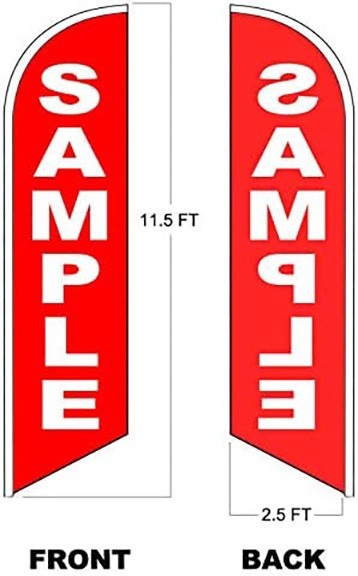 DISPENSARY Windless Swooper Flag Feather Banner Sign 2.5×11.5 Ft gb