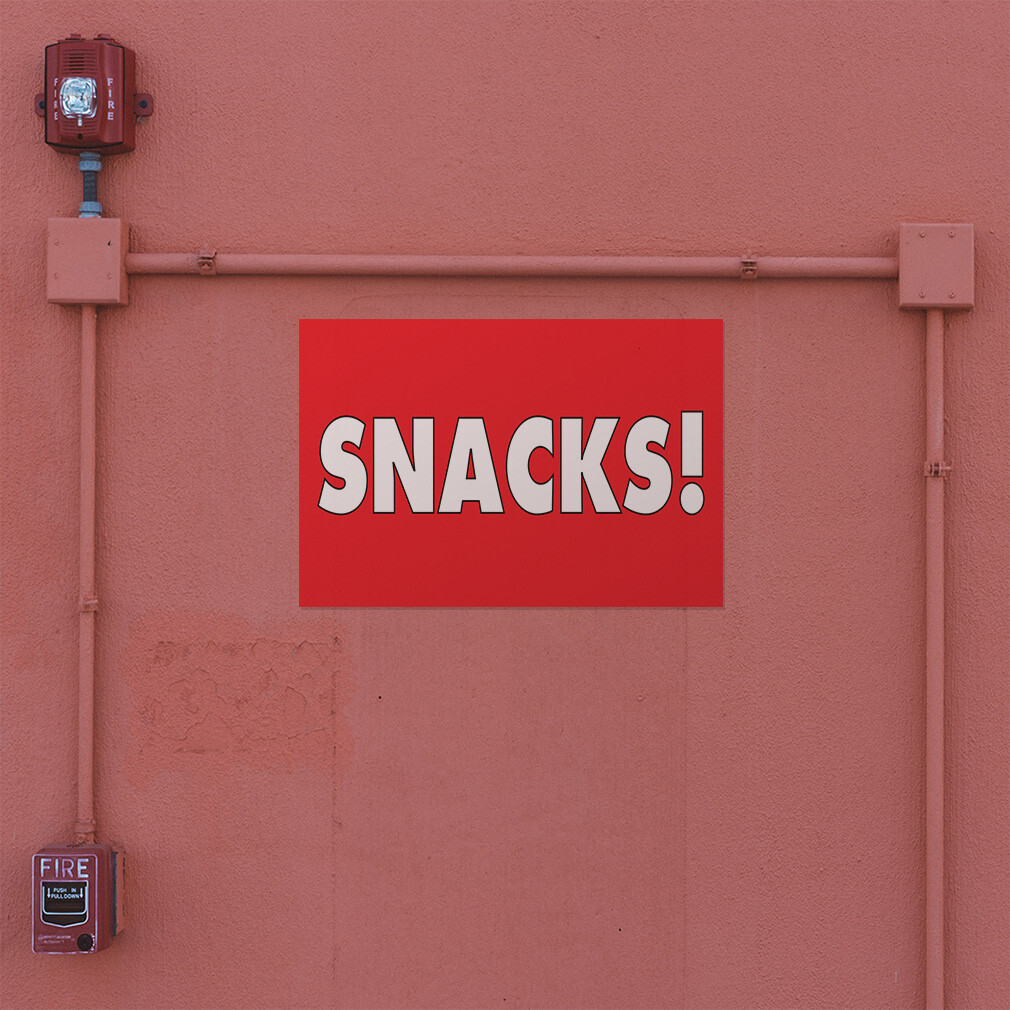 Decal Stickers Snacks Outdoor Advertising Printing A Vinyl Store Sign Label