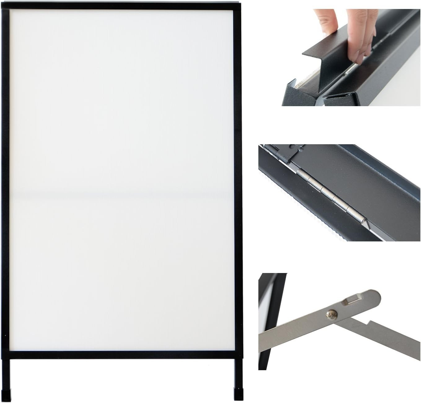 Outdoor A-Frame Sign Holder 24×36 Inch – Heavy Duty Steel, Double-Sided Display