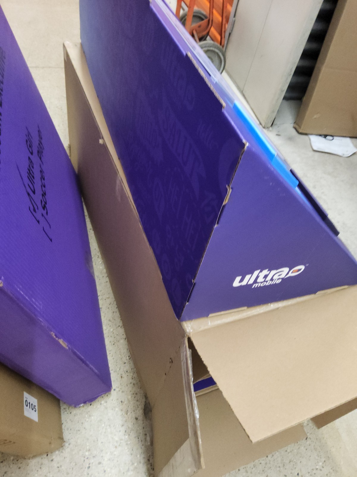 Ultra Mobile phone Store business Floor Display Sign Award Winning Retail Cards
