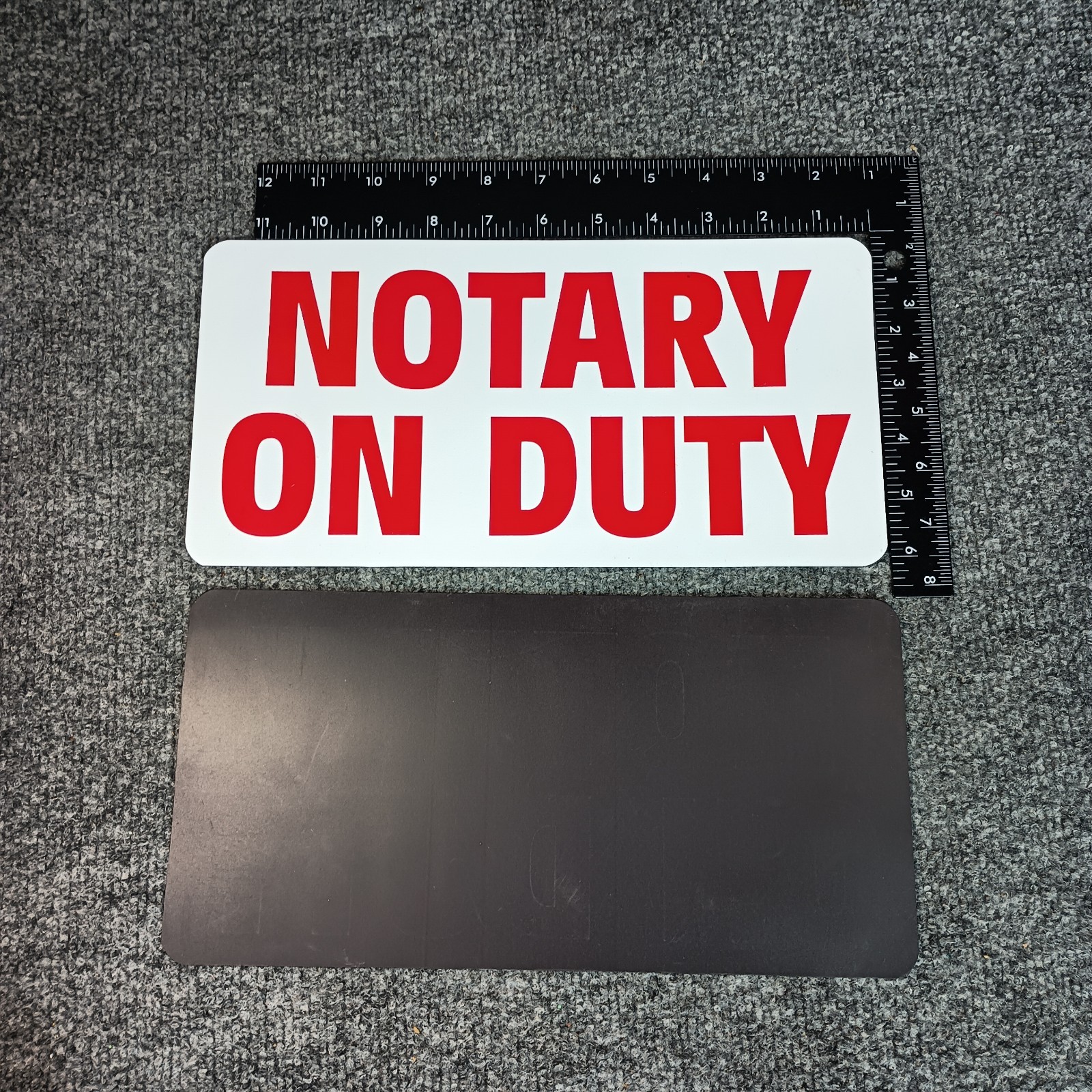 Notary On Duty Magnetic Car Door Signs Lot 2 6×12 Red White