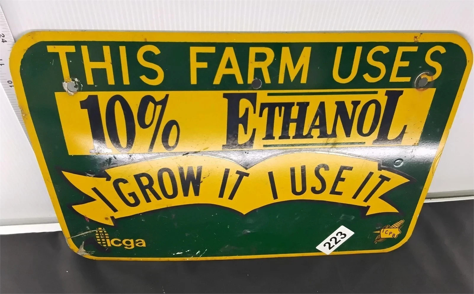This Farm Uses 10% Ethanol Sign 18×12 metal vintage agriculture corn seed