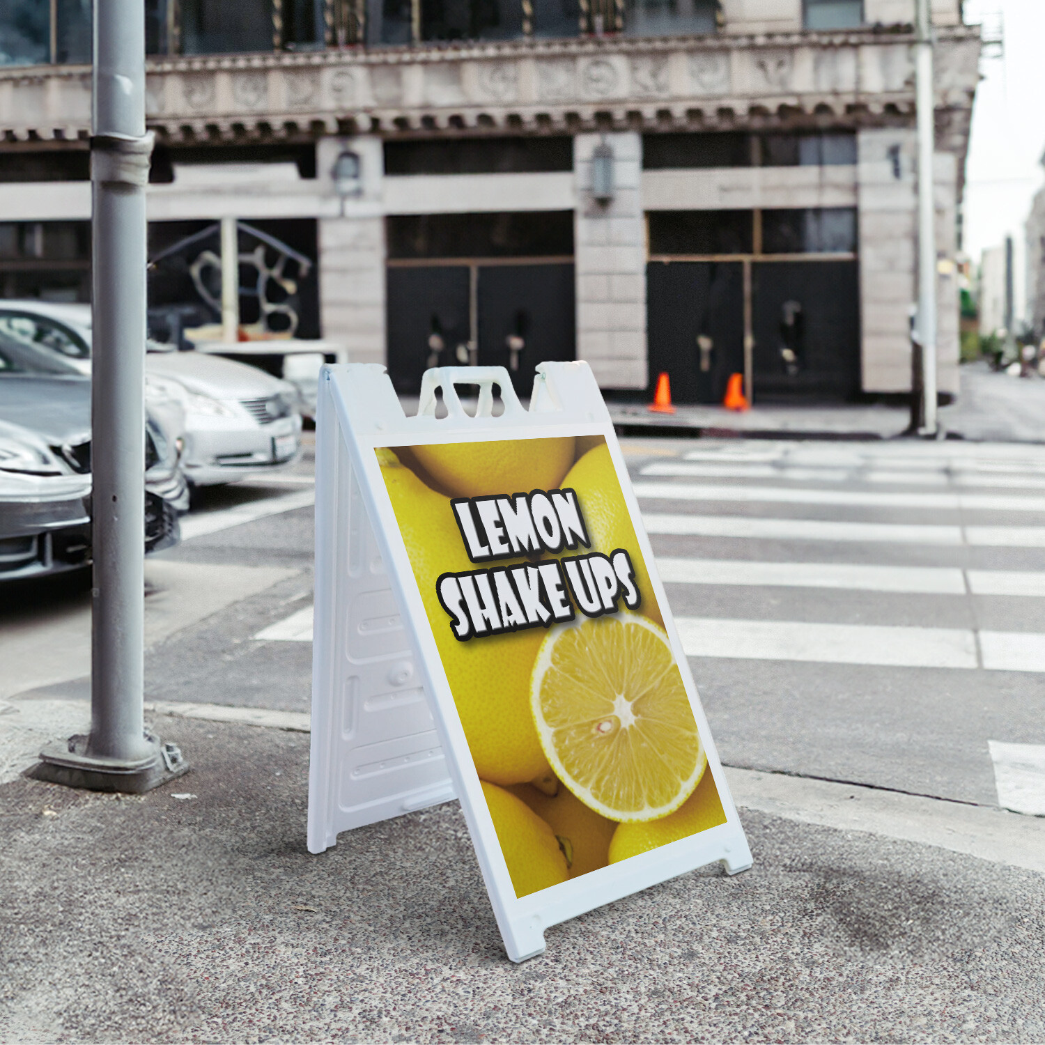 A-frame Sidewalk Lemon Shake Ups 24&Prime; x 36&Prime; Double Sided A-Frame Sidewalk Sign