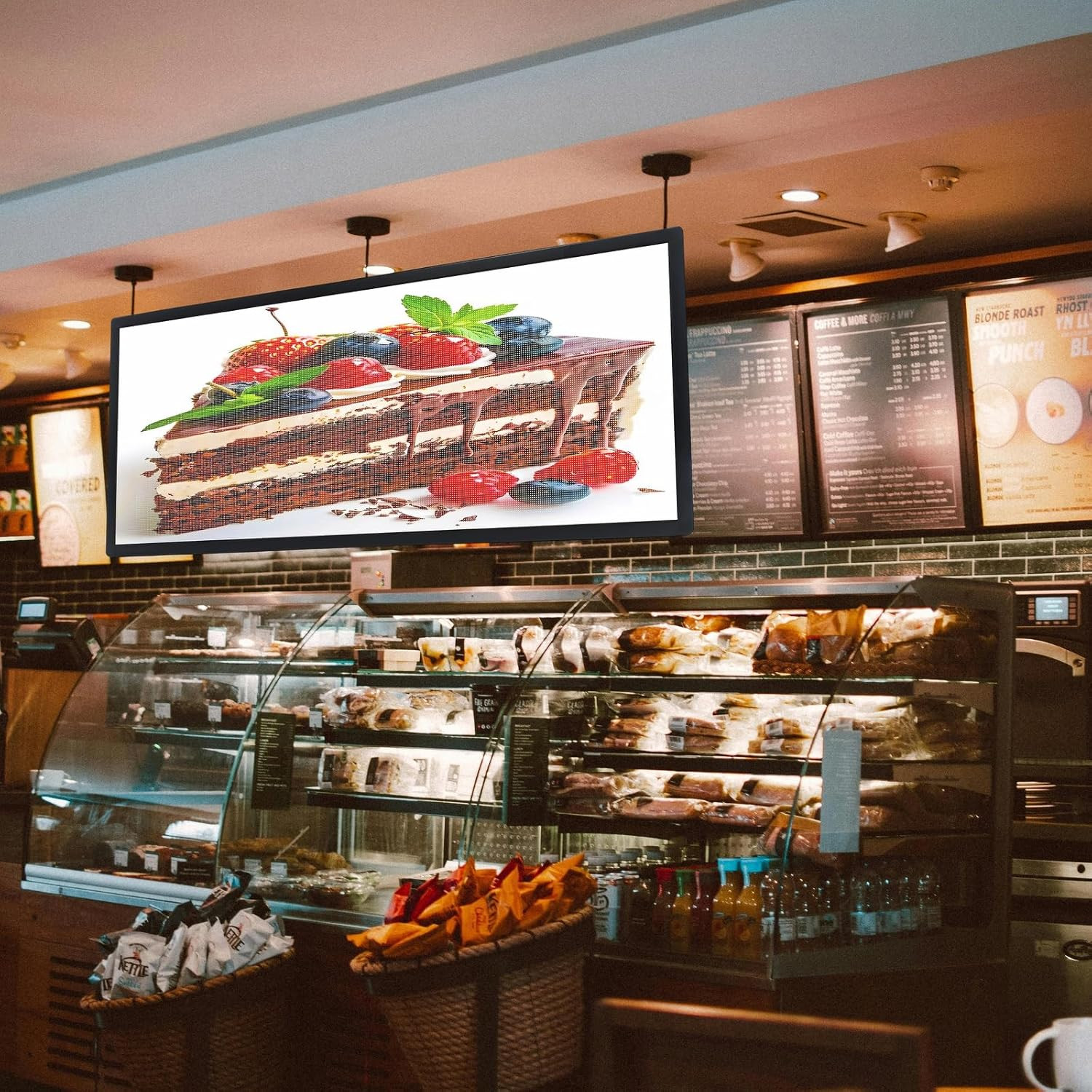 P3 Full Color LED Scrolling Sign, WiFi/USB Control, Brightness Adjustable 40&Prime;x17
