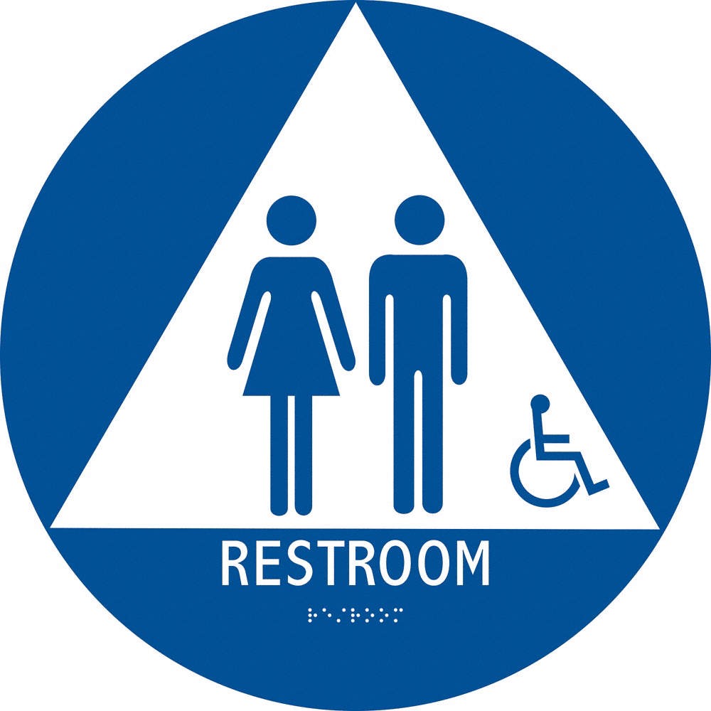 CONDOR 483U15 ADA Braille Facility Sign,12x12in,Plstic 483U15