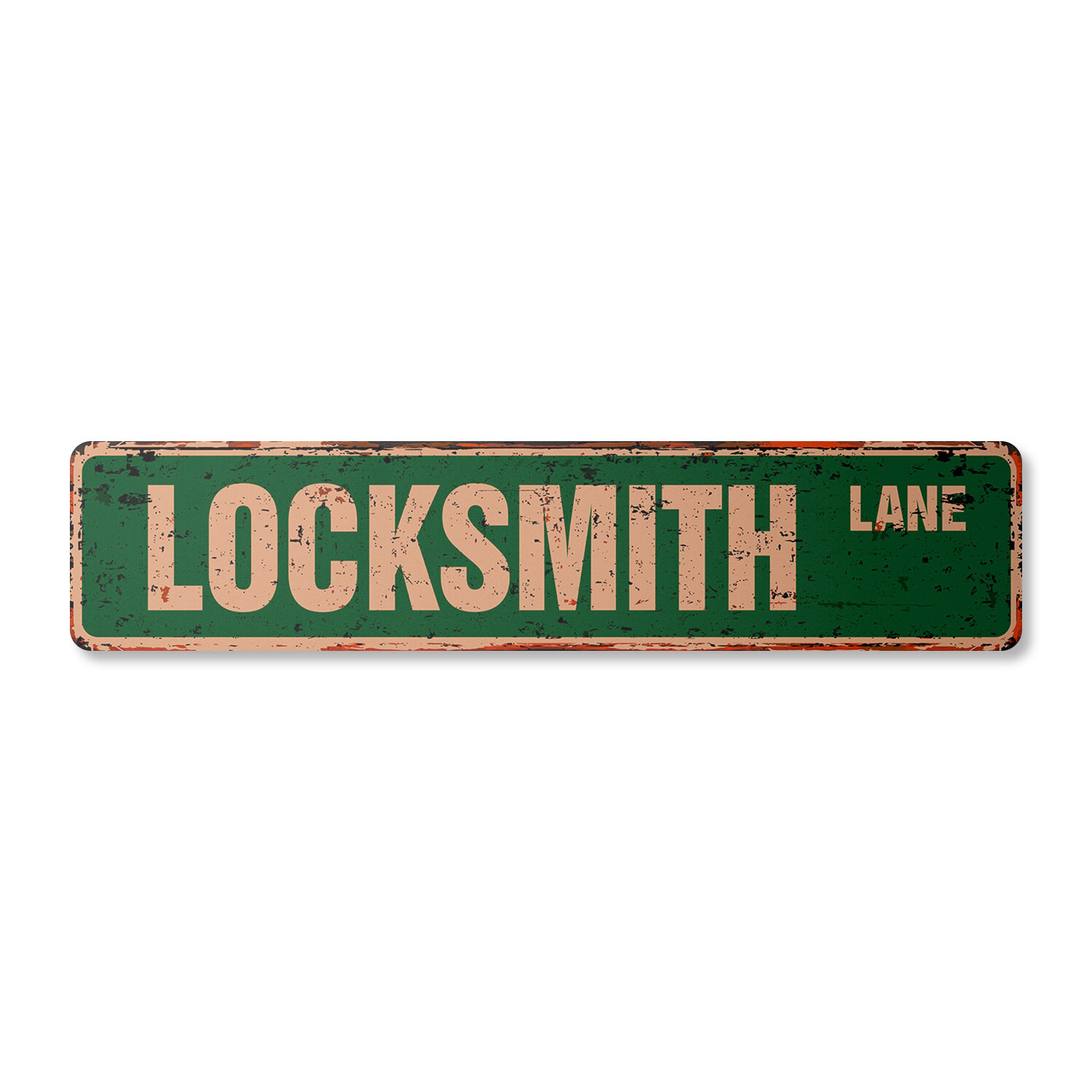 LOCKSMITH Vintage Street Sign Metal Plastic lock smith keys locks 24
