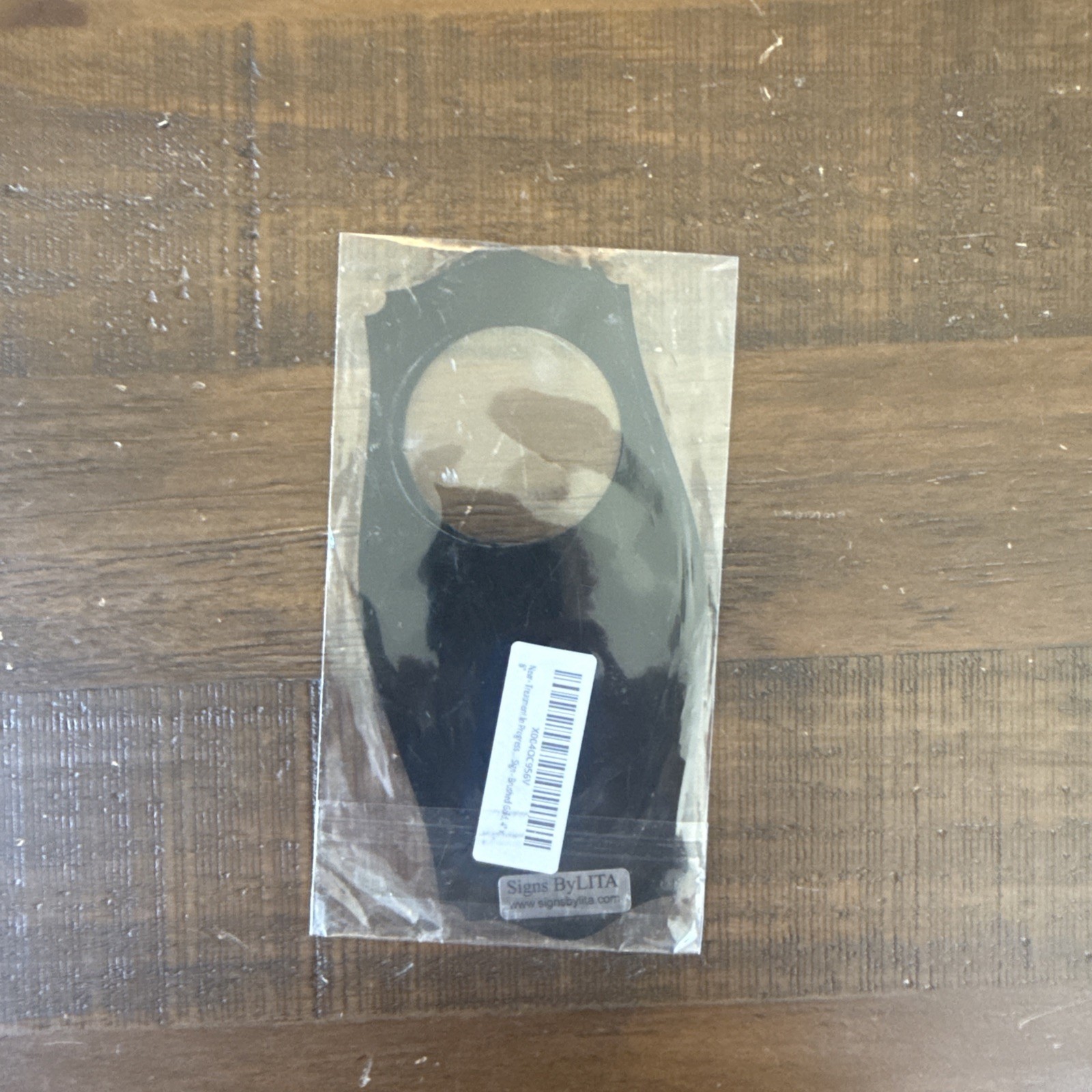 Treatment In Progress Please Do Not Disturb Door Hanger Brushed Gold 4&Prime; x 8&Prime;