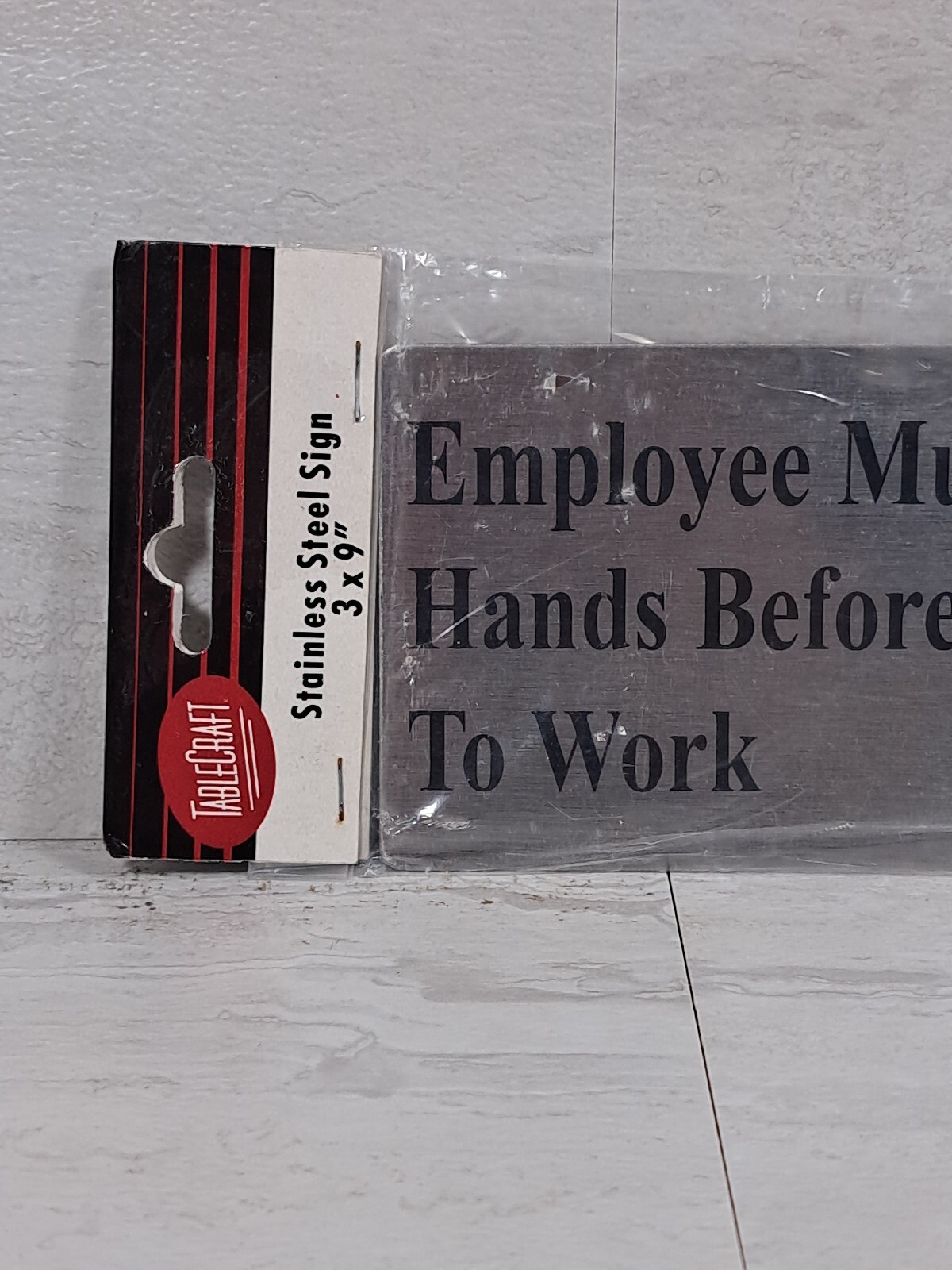 Employee Must Wash Hands Before Returning To Work Signs Stainless Steel NEW