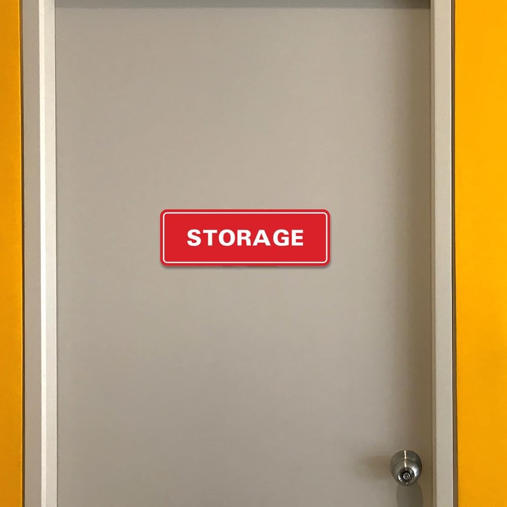 2 PCS Storage Door Wall Sign Brushed Gold Small Office Business Plaque