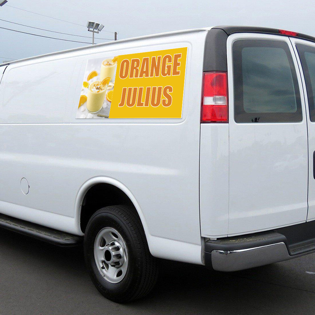 Car Magnet Set of 2 Oranges Julius Outdoor Advertising Printing Industrial Sign