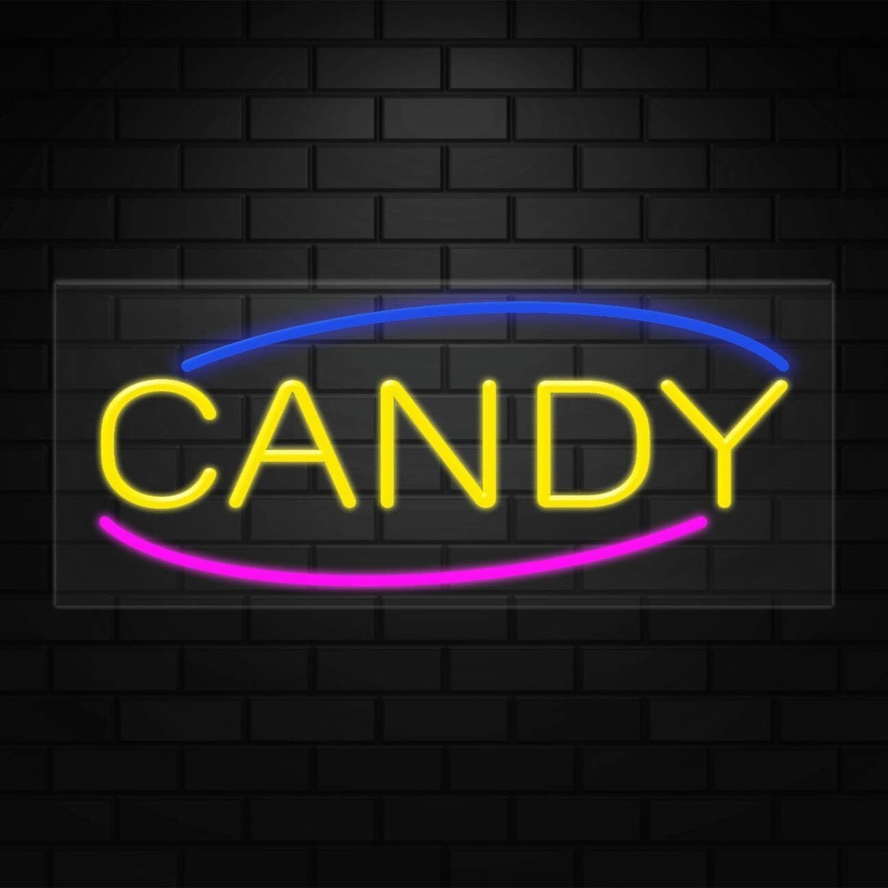 Candy Sign for Business Displays | LED Flex Neon | 32&Prime;W x 13&Prime;H x 1&Prime;D