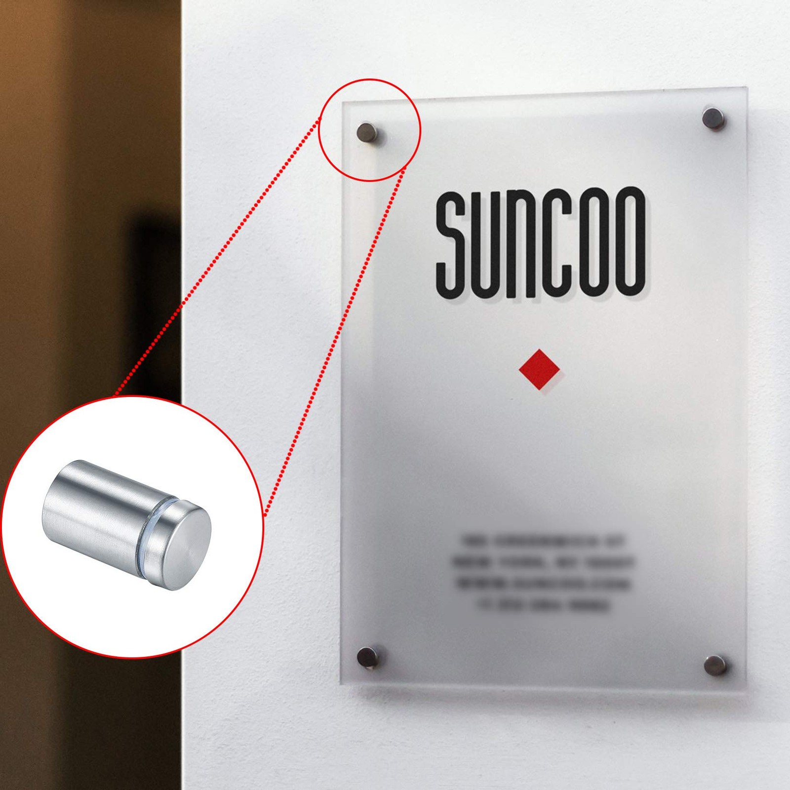 10 Pcs Sign Standoff Screws, Stainless Steel Glass Standoffs, Wall Standoff…