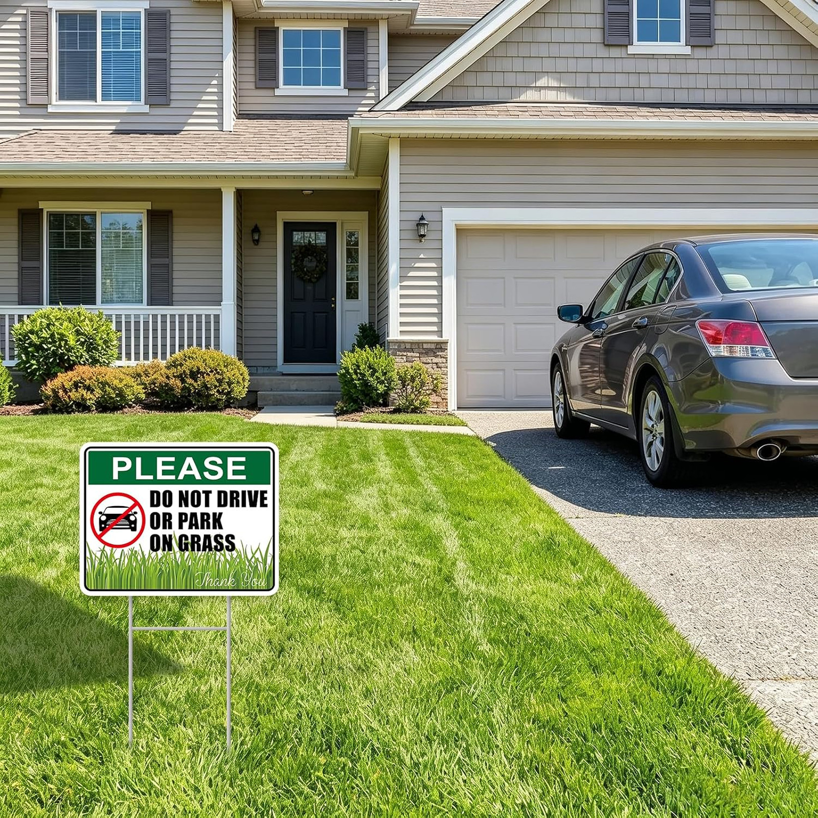 No Parking Signs With Stakes 13×10 Inches Double Sided Corrugated Plastic