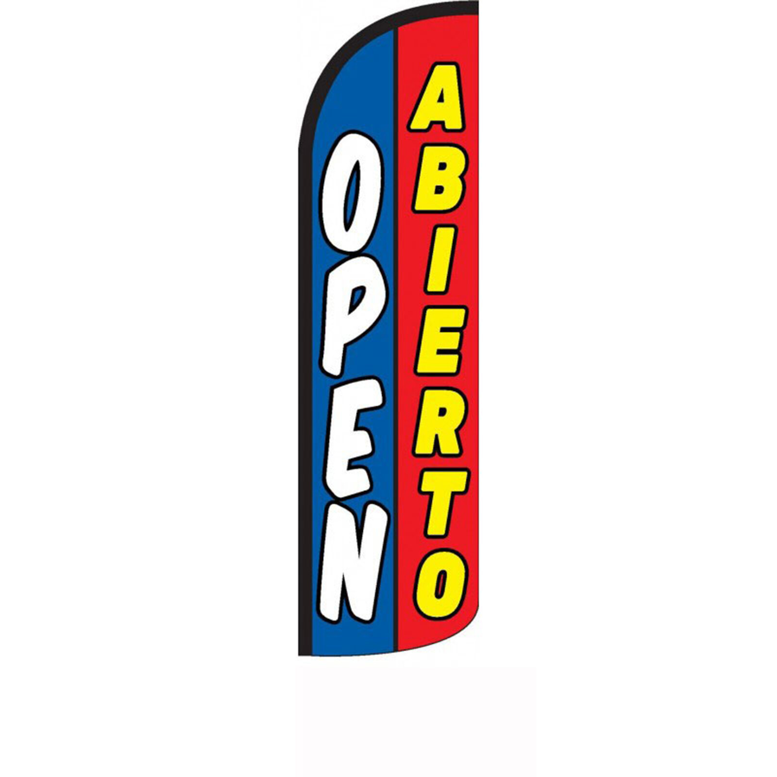 Open 2 1/2 ft X 11 1/2 ft Windless Swooper Flag (Hardware Not Included)