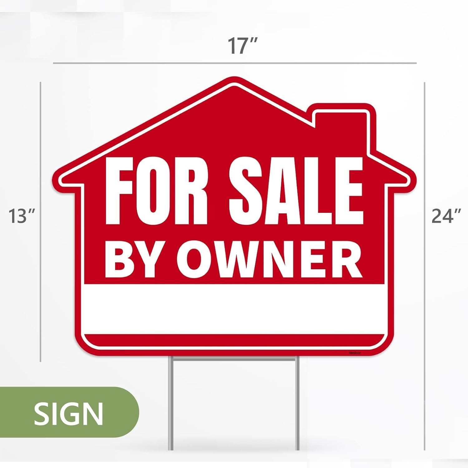 Commercial-Grade Double-Sided For Sale Sign – 17&Prime;x13&Prime; Lightweight & Strong