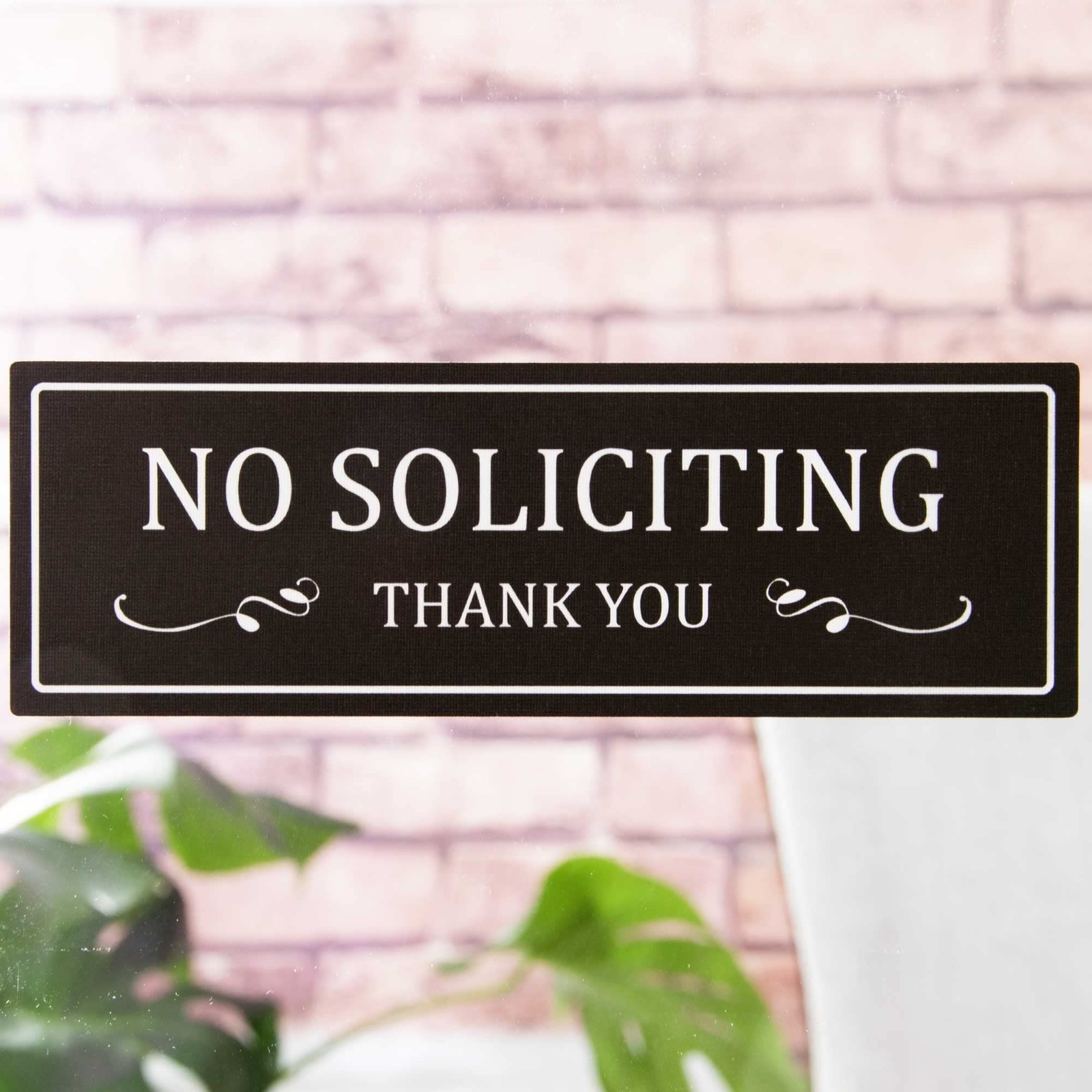 TRUSTY Indoor Outdoor No Soliciting Sign Removable Decal Sticker for Home Busine