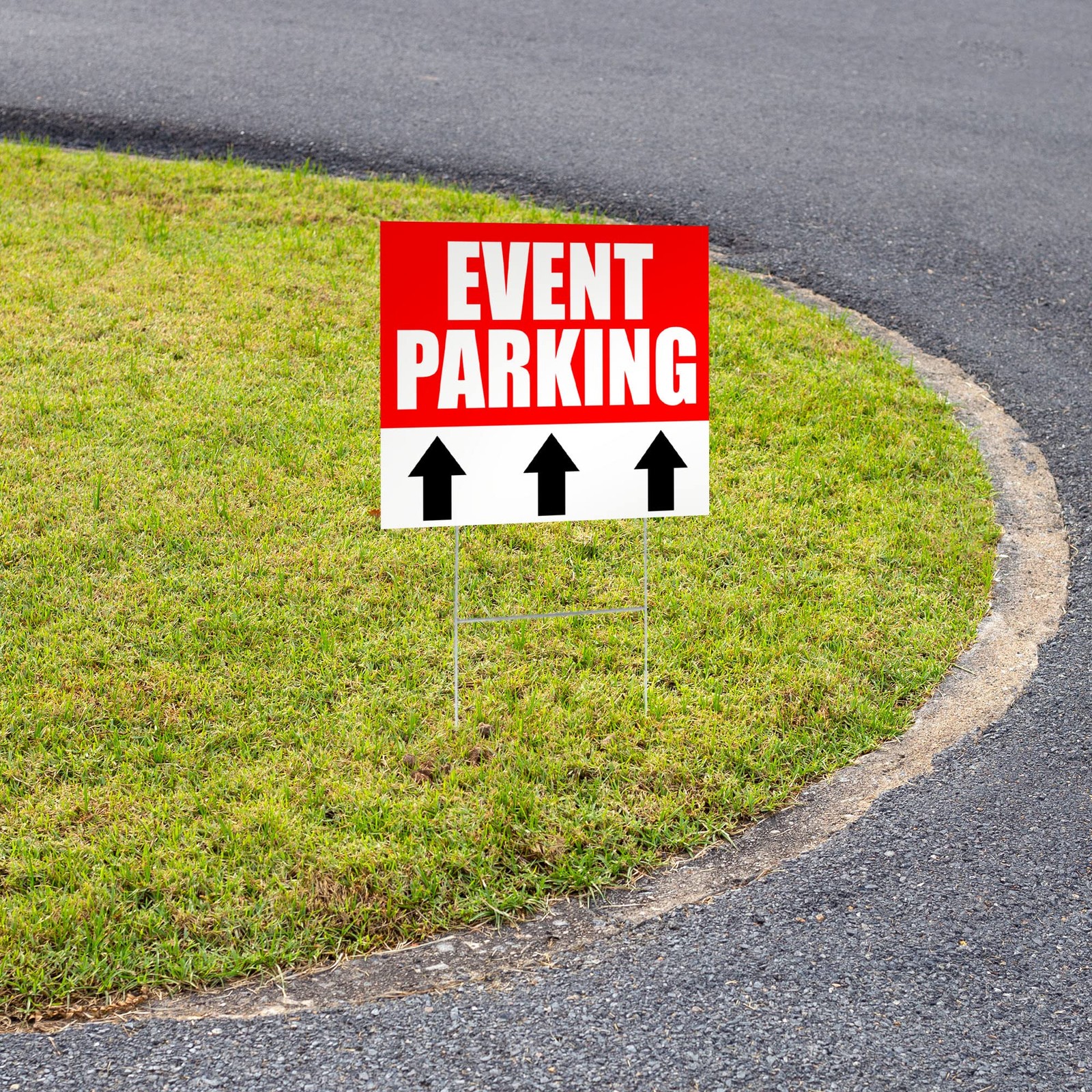 6 PC Event Parking Signs with Arrows – 16×12 Coroplast – Reserved Parking Sign
