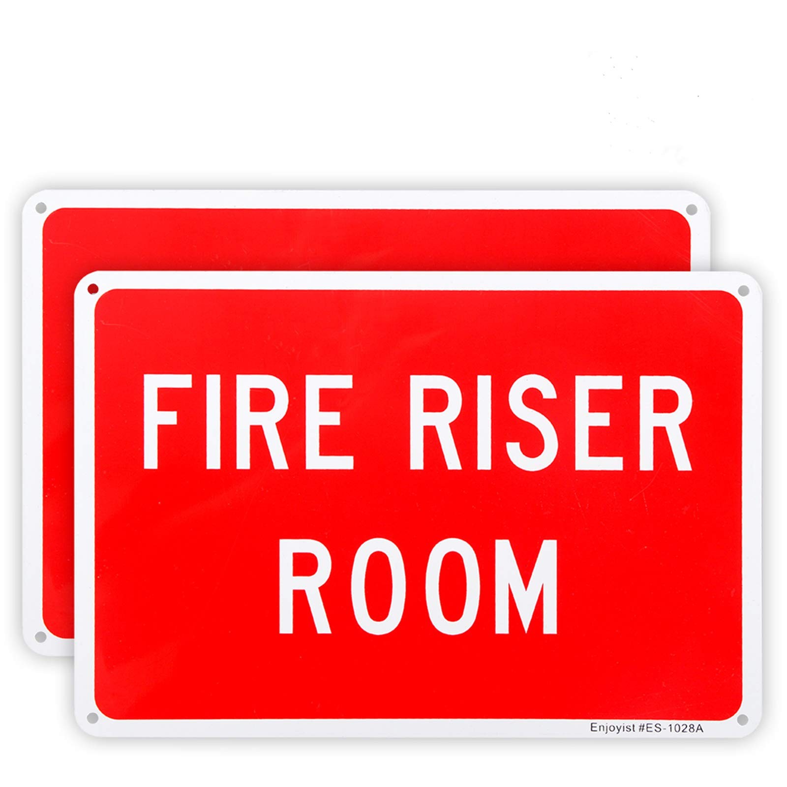 2 PCS Fire Riser Room Sign 10×7 Inch 0.04 Aluminum Reflective Weatherproof