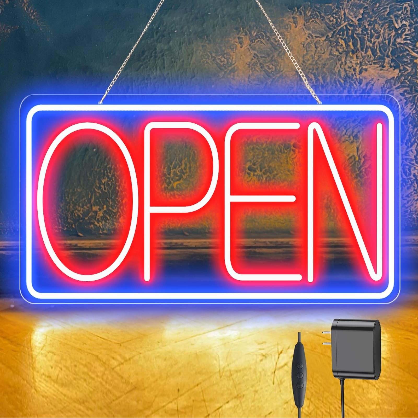 Led Neon Open Signs for Business,16.5&Prime;X 9&Prime; Ultra Bright Open Signs, Powered by 1