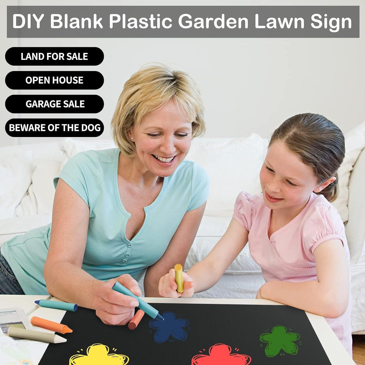 10-Pack 18×12 Inch Blank Yard Signs with Stakes – Waterproof Corrugated Plastic