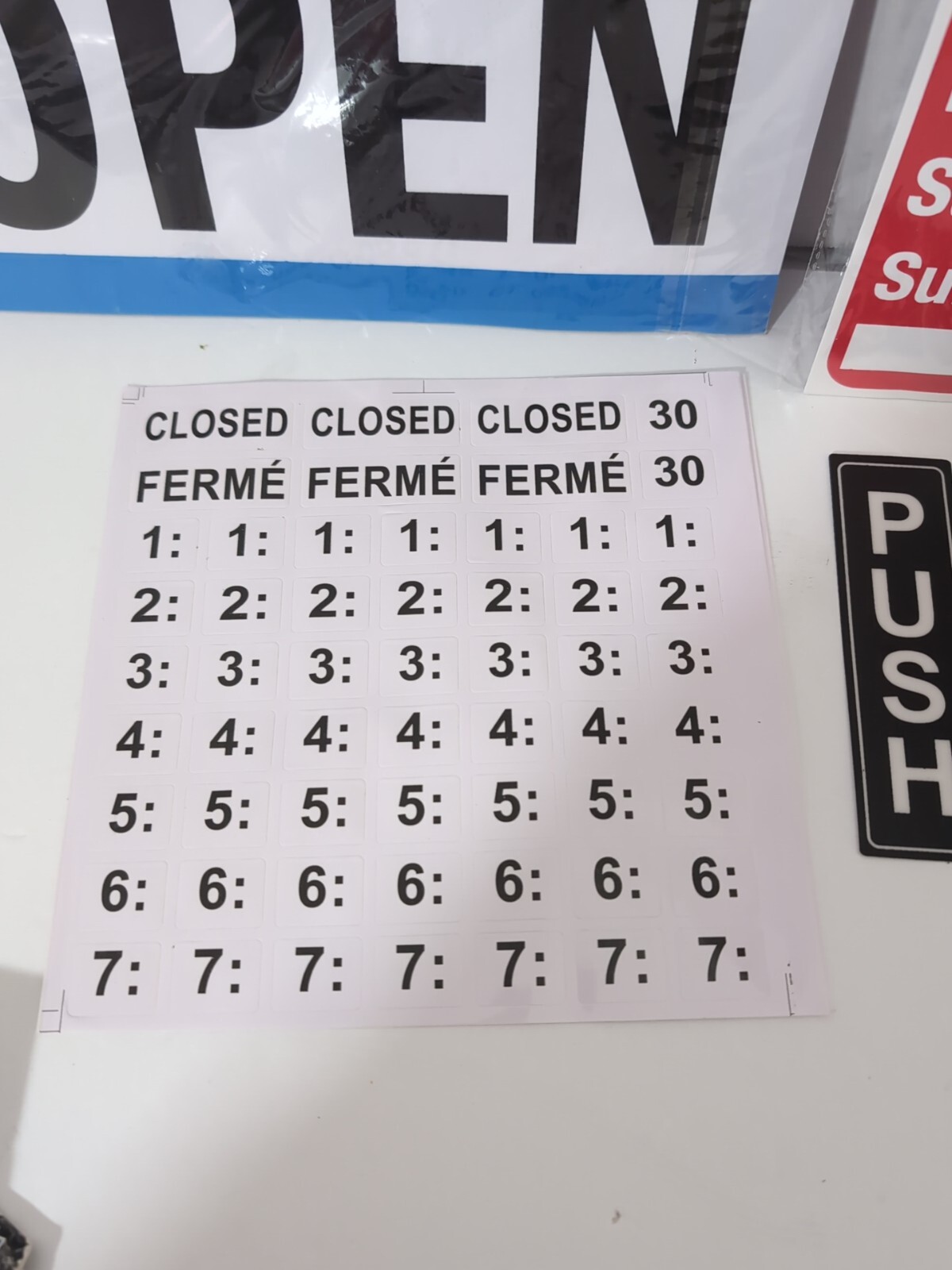 Open Signs,Business Hour Closed Open Sign,Hours of Operation Signs Set