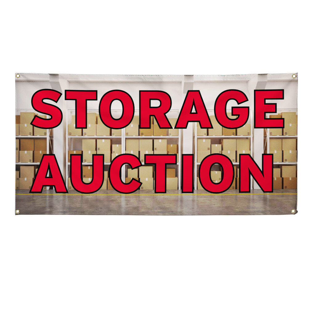 Vinyl Banner Multiple Sizes Storage Auction Outdoor Advertising Printing Outdoor