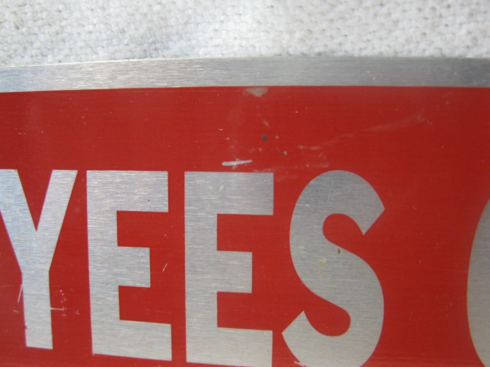 Employees Only self adhesive Decal