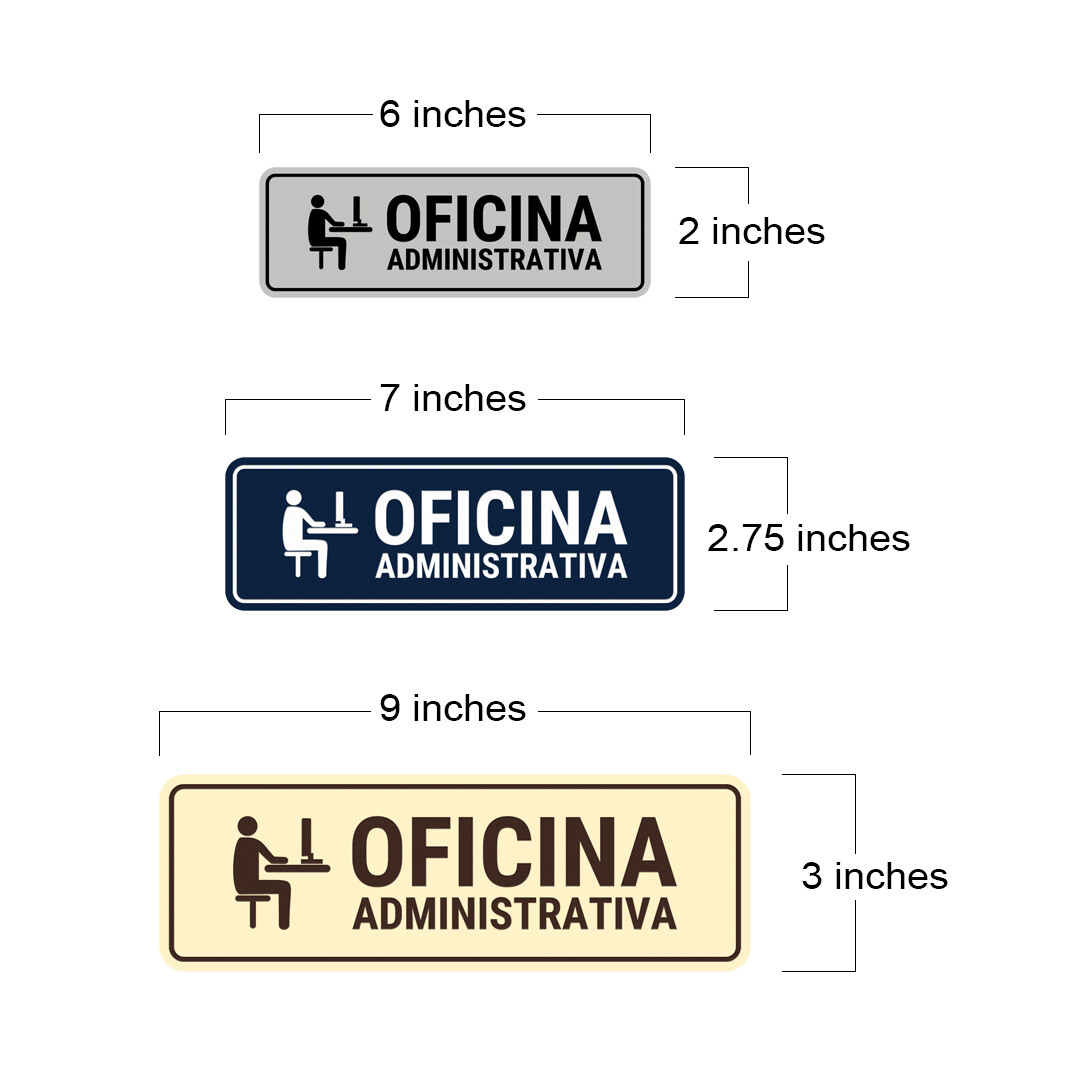 Standard Plus Oficina Administrativa Door or Wall Sign