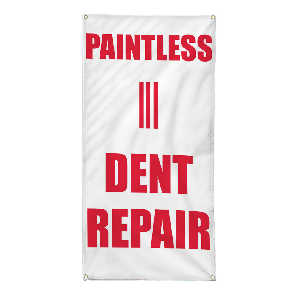 Vertical Vinyl Banner Multiple Sizes Paintless Dent Repair Business Business
