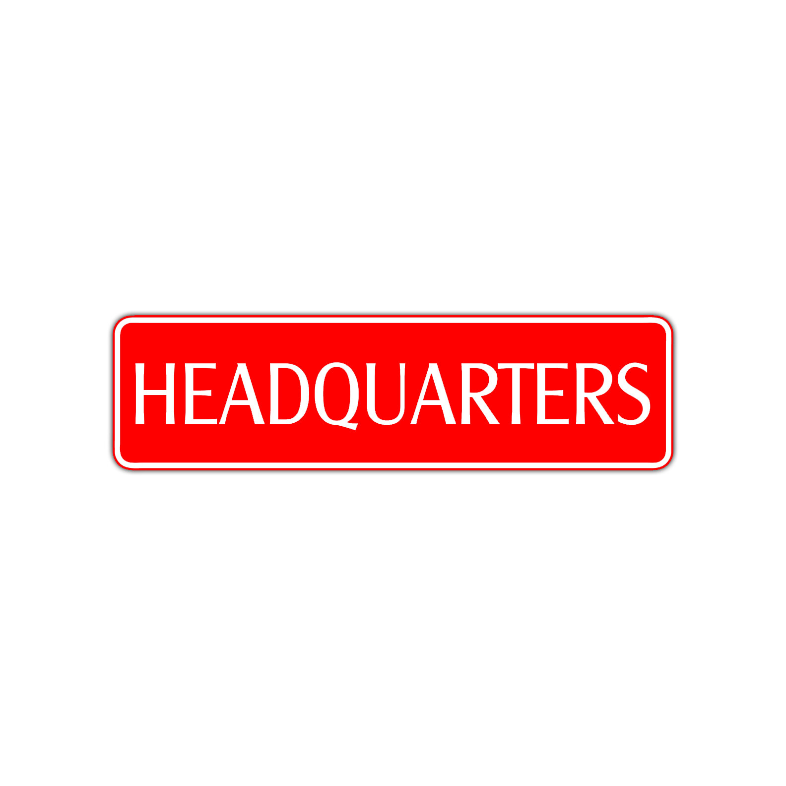 Headquarters Aluminum Metal Novelty Street Sign Base Command Post Wall Bar Décor